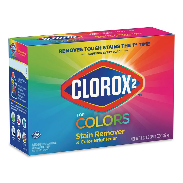 for Colors Stain Remover and Color Brightener Powder, Original Scent, 49.2 oz Box, 4/Carton