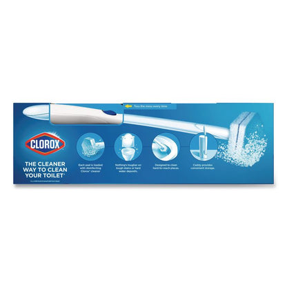 ToiletWand Disposable Toilet Cleaning System: Handle, Caddy and Refills, White