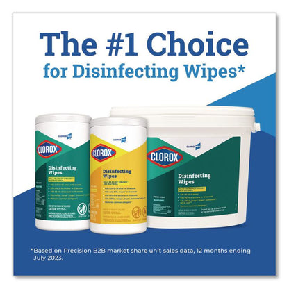CloroxPro Disinfecting Wipes, 1-Ply, 7 x 8, Fresh Scent, White, 75/Canister