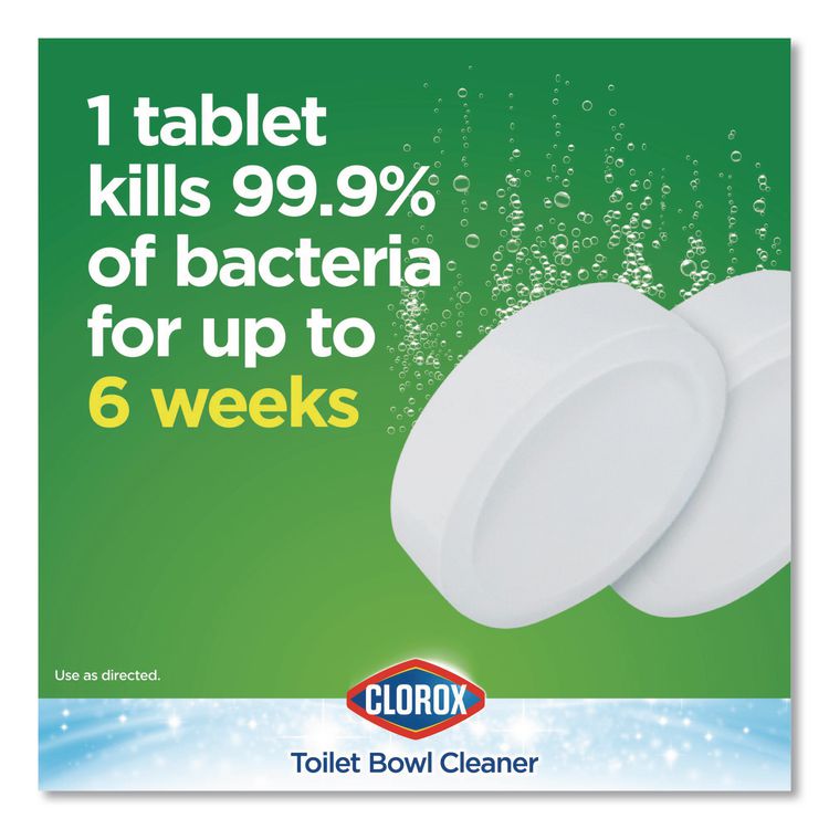 Ultra Clean Toilet Tablets Bleach, 3.5 oz Tablet, 2/Pack, 6 Packs/Carton
