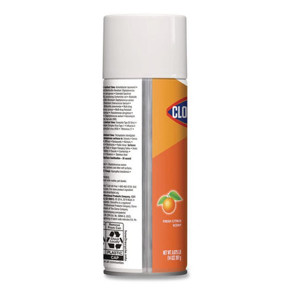 4-in-One Disinfectant and Sanitizer, Citrus Scent, 14 oz Aerosol Spray, 12/Carton