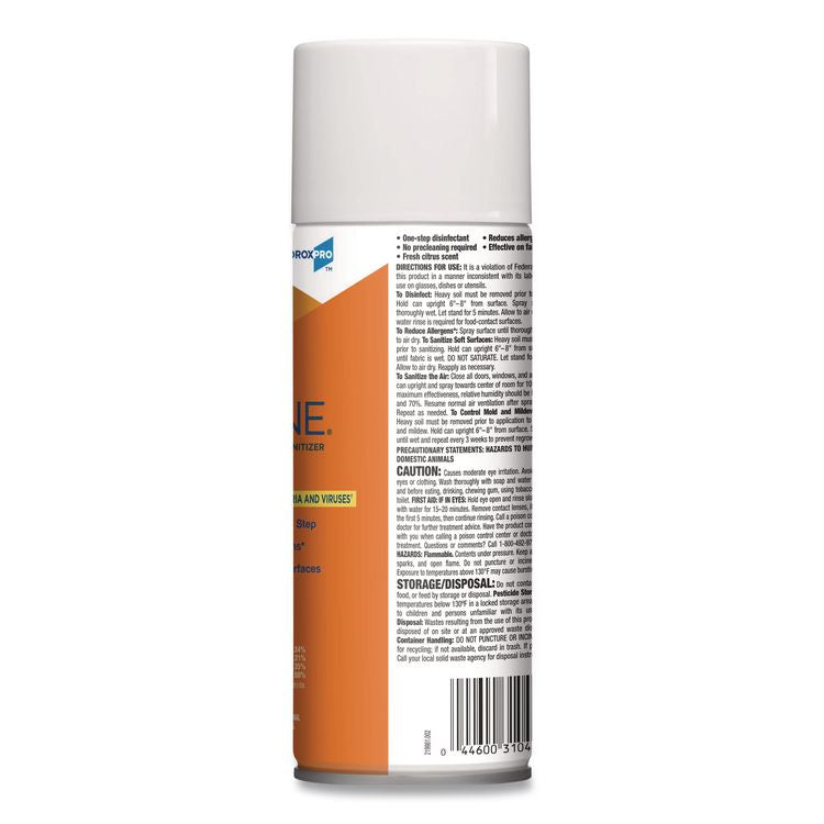 4-in-One Disinfectant and Sanitizer, Citrus Scent, 14 oz Aerosol Spray, 12/Carton