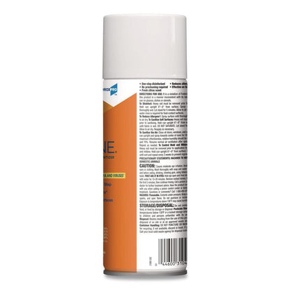4-in-One Disinfectant and Sanitizer, Citrus Scent, 14 oz Aerosol Spray, 12/Carton