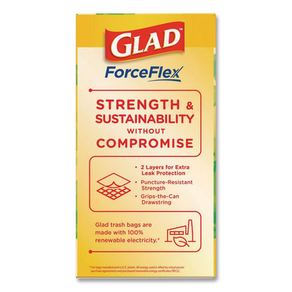 ForceFlex Kitchen Drawstring Trash Bags, 13 gal, Gain Original Scent, 24" x 27.38", White, 80 Bags/Box, 3 Boxes/Carton