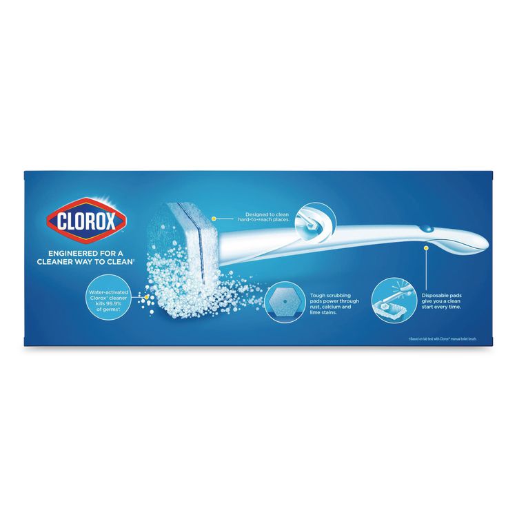 ToiletWand Toilet Cleaning Refills, Toilet Cleaning Scrubbing Pads, Blue/White, 10/Pack, 6 Packs/Carton