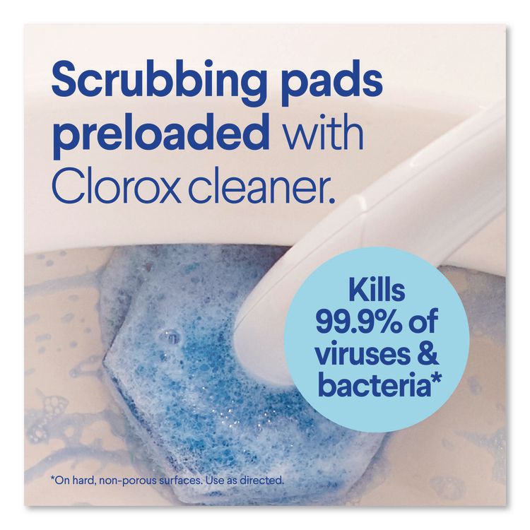 ToiletWand Toilet Cleaning Refills, Toilet Cleaning Scrubbing Pads, Blue/White, 10/Pack, 6 Packs/Carton