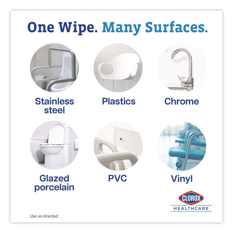 VersaSure Cleaner Disinfectant Wipes, 1-Ply, 6.75 x 8, Fragranced, White, 85/Canister, 6 Canisters/Carton
