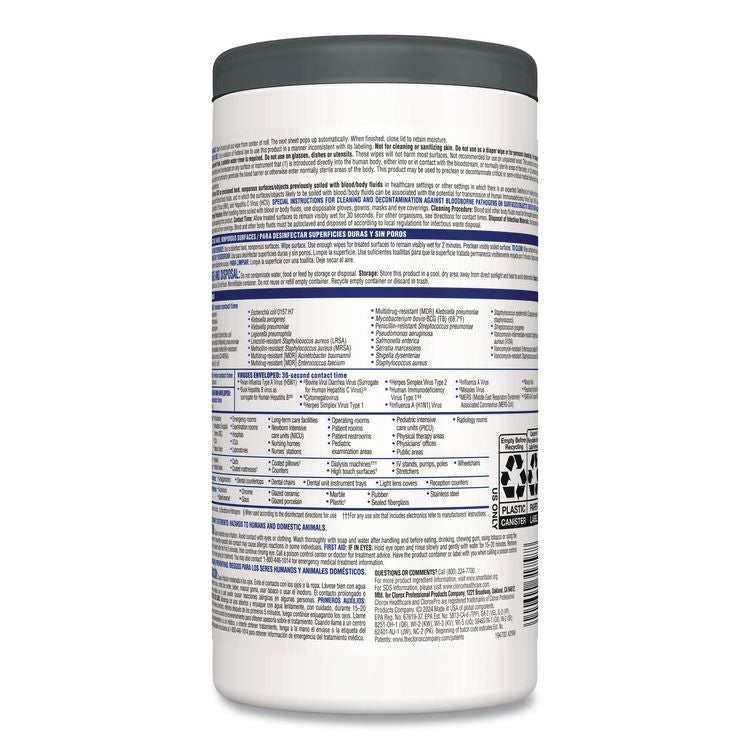 VersaSure Cleaner Disinfectant Wipes, 1-Ply, 6 x 5, Fragranced, White, 150 Towels/Canister