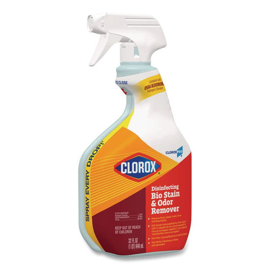 CloroxPro Disinfecting Bio Stain and Odor Remover, Fragranced, 32 oz Spray Bottle (Each)