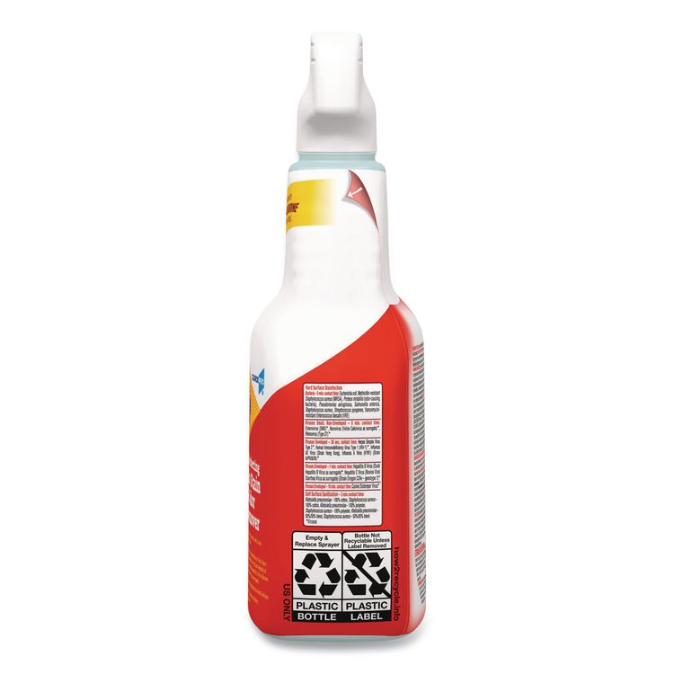 CloroxPro Disinfecting Bio Stain and Odor Remover, Fragranced, 32 oz Spray Bottle, 9/Carton