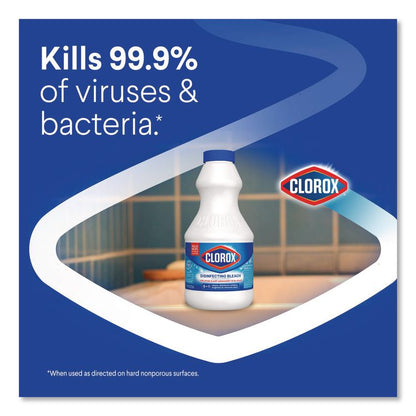 Concentrated Regular Disinfecting Bleach, Unscented, 24 oz Bottle, 12/Carton