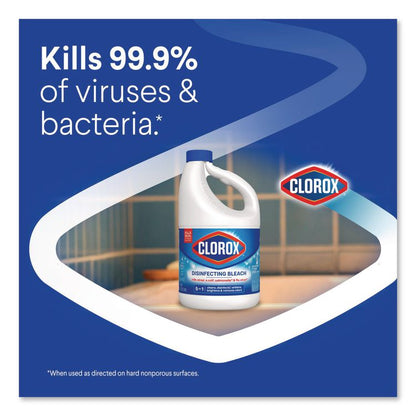 Concentrated Regular Disinfecting Bleach, Unscented, 81 oz Bottle, 6/Carton