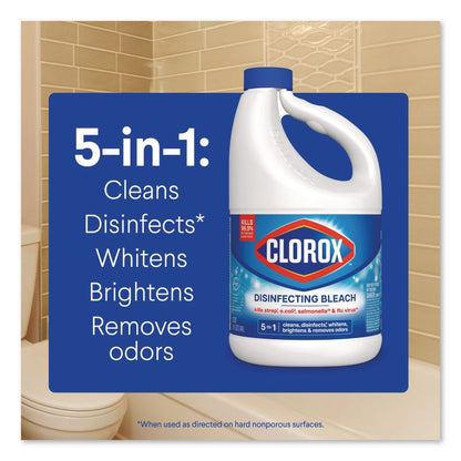 Concentrated Regular Disinfecting Bleach, Unscented, 81 oz Bottle, 6/Carton