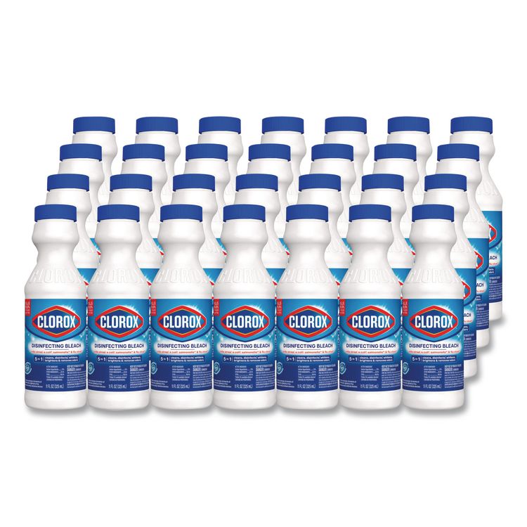 Concentrated Regular Disinfecting Bleach, Unscented, 11 oz Bottle, 28/Carton