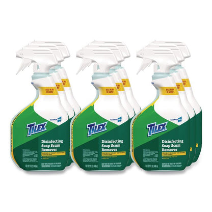 CloroxPro Disinfecting Soap Scum Remover Spray, Unscented, 32 oz Smart Tube Spray, 9/Carton