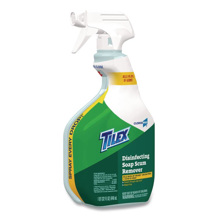 CloroxPro Disinfecting Soap Scum Remover Spray, Unscented, 32 oz Smart Tube Spray