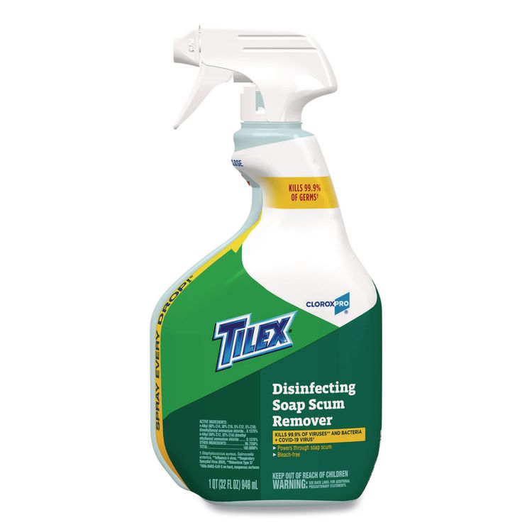CloroxPro Disinfecting Soap Scum Remover Spray, Unscented, 32 oz Smart Tube Spray