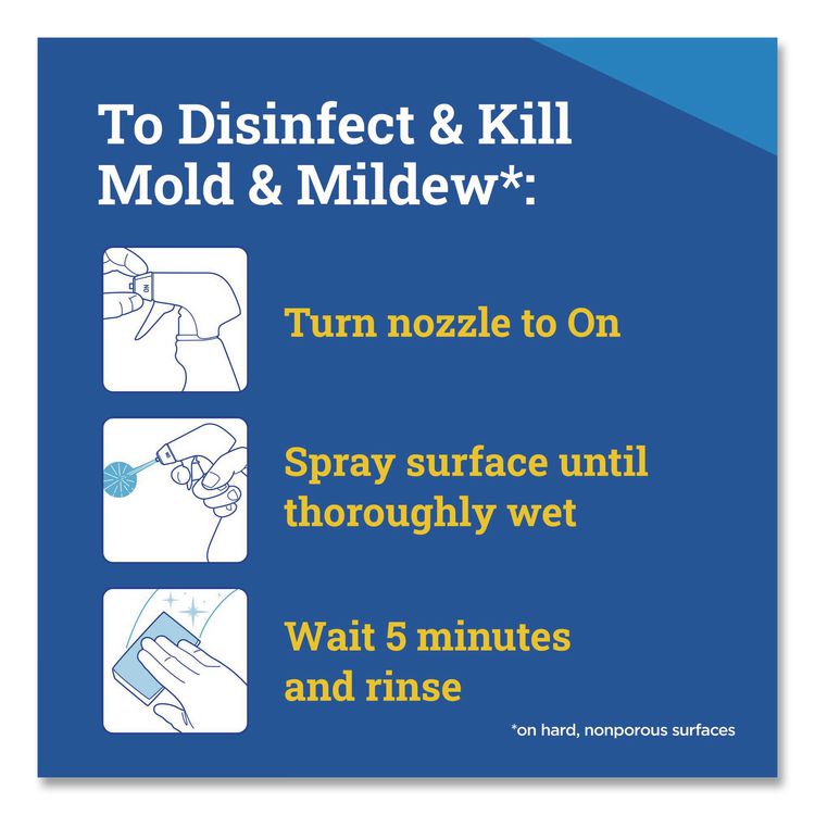 CloroxPro Disinfecting Instant Mold and Mildew Remover, Unscented, 128 oz Refill Bottle, 4/Carton