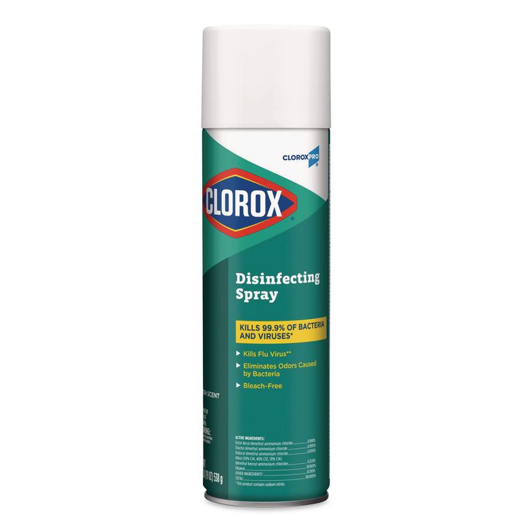 CloroxPro Disinfecting Spray, Fresh Scent, 19 oz Aerosol Spray, 12/Carton