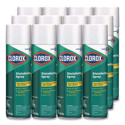 CloroxPro Disinfecting Spray, Fresh Scent, 19 oz Aerosol Spray, 12/Carton