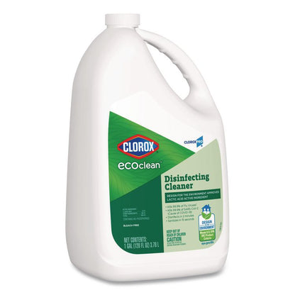 Clorox Pro EcoClean Disinfecting Cleaner, Unscented, 128 oz Refill Bottle, 4/Carton