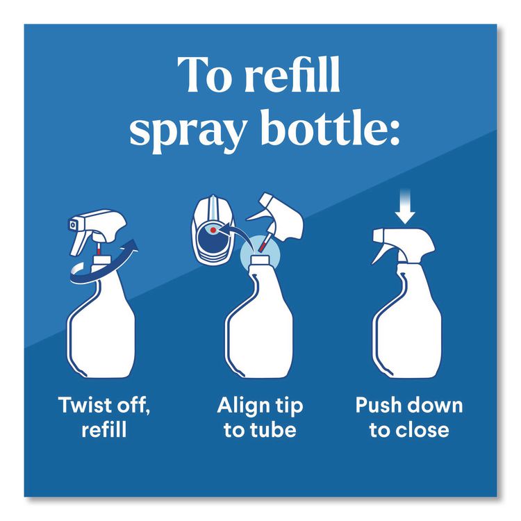 Clorox Pro EcoClean Disinfecting Cleaner, Unscented, 128 oz Refill Bottle, 4/Carton