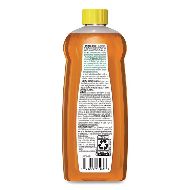 Multi-Surface Cleaner Disinfectant Concentrated, Pine Scent, 14 oz Bottle