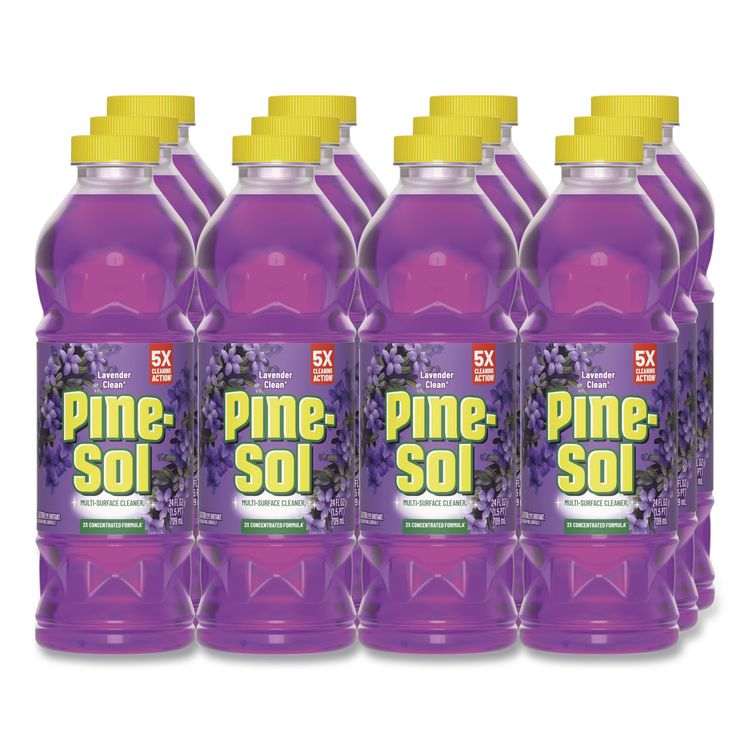 Multi-Surface Cleaner Concentrated, Lavender Clean Scent, 24 oz Bottle, 12/Carton