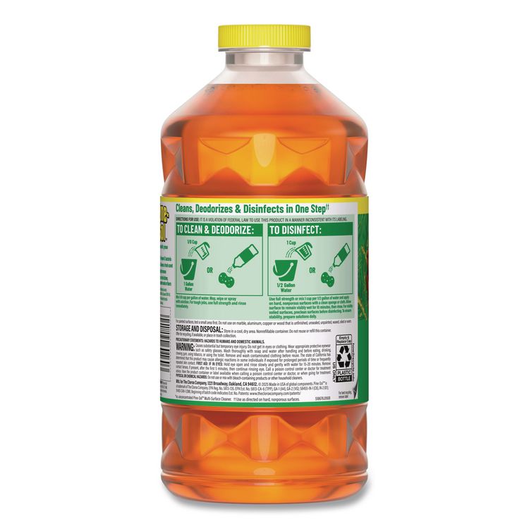 Multi-Surface Cleaner Disinfectant Concentrated, Pine Scent, 80 oz Bottle, 6/Carton