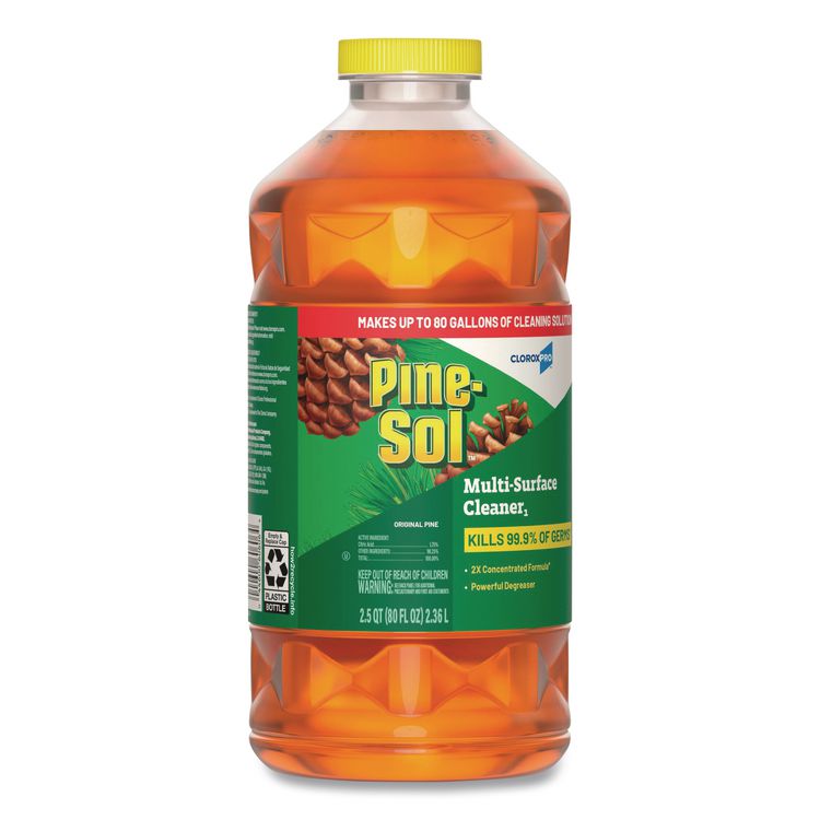 CloroxPro All Purpose Multi-Surface Cleaner, Original Pine Scent, 80 oz Bottle, 3/Carton