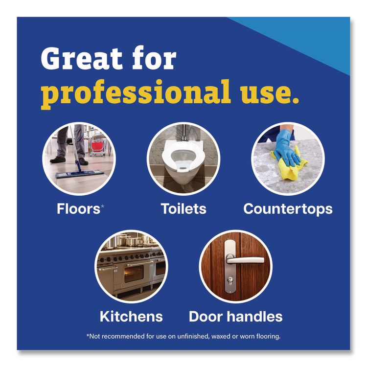 CloroxPro Multi-Surface Cleaner Concentrated, Lemon Fresh Scent, 80 oz Bottle, 3/Carton