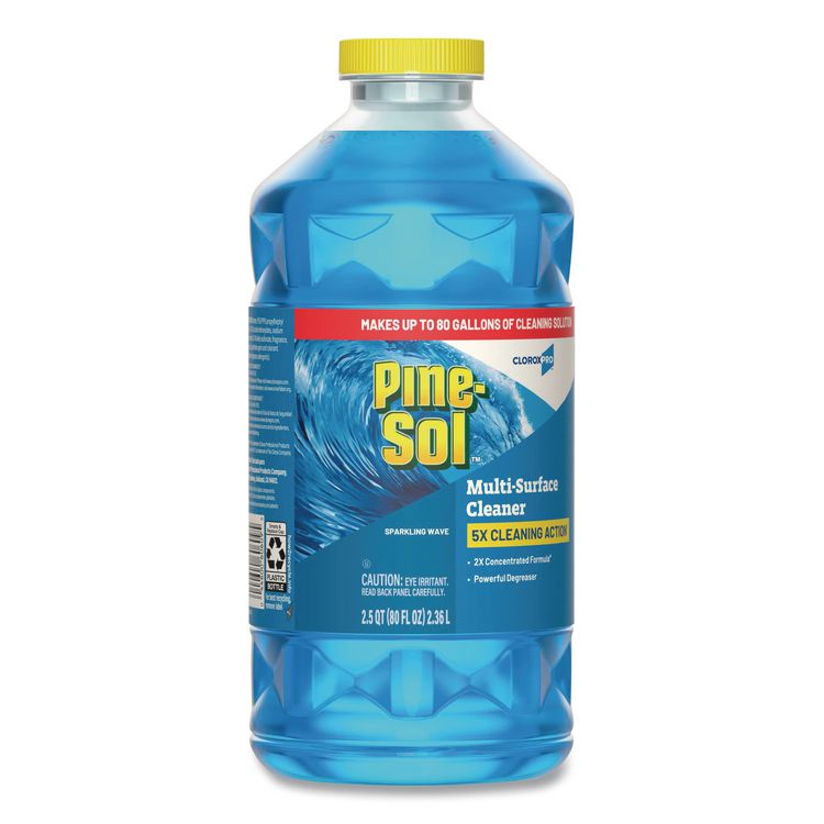 CloroxPro Multi-Surface Cleaner Concentrated, Sparkling Wave Scent, 80 oz Bottle, 3/Carton