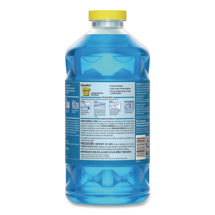 CloroxPro Multi-Surface Cleaner Concentrated, Sparkling Wave Scent, 80 oz Bottle, 3/Carton