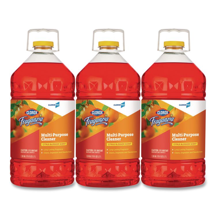 CloroxPro Fraganzia Multi-Purpose Cleaner, Citrus Blossom Scent, 175 oz Bottle, 3/Carton