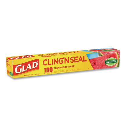 Cling'N Seal Plastic Food Wrap, 12" x 33.3 yd, 100 sq ft Roll, 16 Rolls/Carton