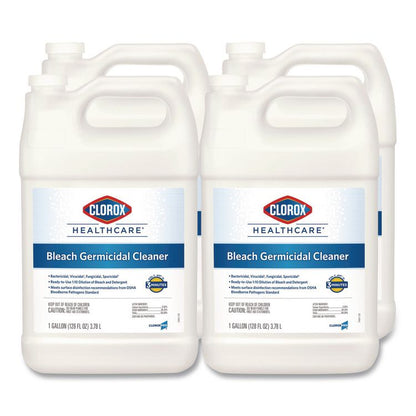 Bleach Germicidal Cleaner, Unscented, 128 oz Refill Bottle, 4/Carton