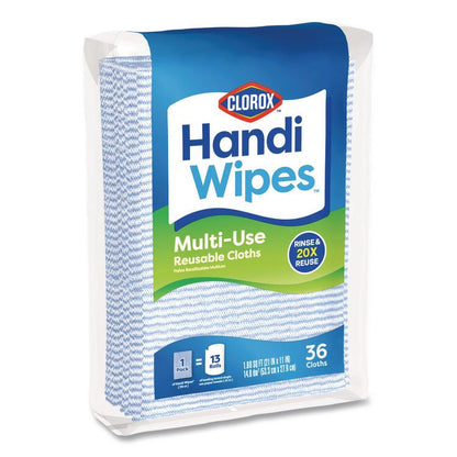 CloroxPro Handi Wipes, 21 x 11, Blue, 36 Wipes/Pack, 4 Packs/Carton