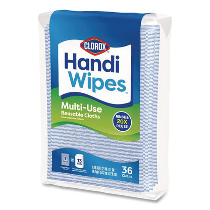 CloroxPro Handi Wipes, 21 x 11, Blue, 36 Wipes/Pack, 4 Packs/Carton