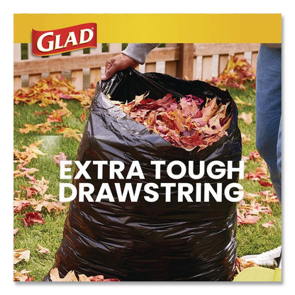 Guaranteed Strong Large Drawstring Trash Bags, Three-Ply, 30 gal, 1.05 mil, 30 x 33, Black, 28/Box