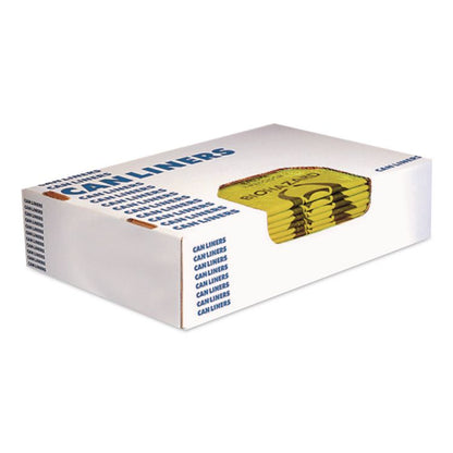 Healthcare Biohazard Printed Can Liners, Biohazard Infectious Waste, 30 gal, 1.3 mil, 30" x 43", Yellow, Flat Pack, 200/CT