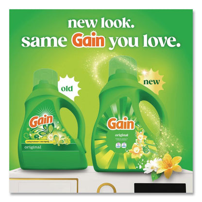 Liquid Laundry Detergent, Gain Original Scent, 81 oz Pour Bottle, 4/Carton