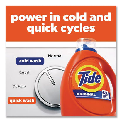 Liquid Tide Laundry Detergent, Original Scent, 32 Loads, 40 oz Bottle, 6/Carton