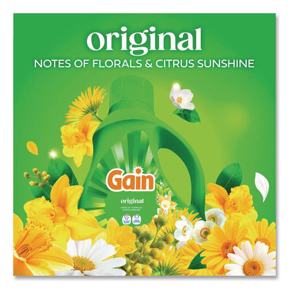 Liquid Laundry Detergent, Gain Original Scent, 42 oz Bottle, 6/Carton