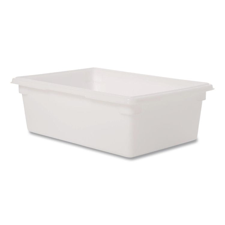 Food/Tote Boxes, 12.5 gal, 18 x 9 x 9, Plastic, White