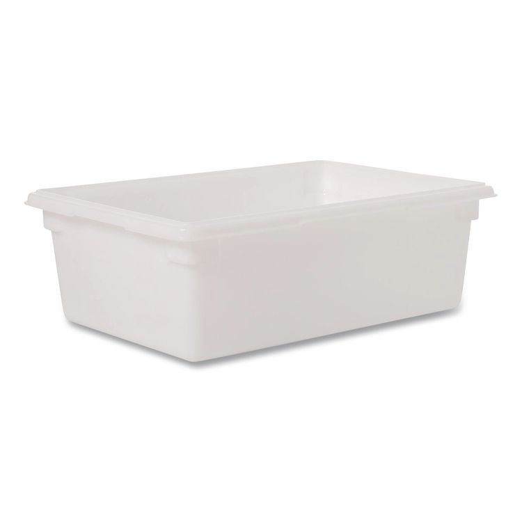 Food/Tote Boxes, 12.5 gal, 18 x 9 x 9, Plastic, White