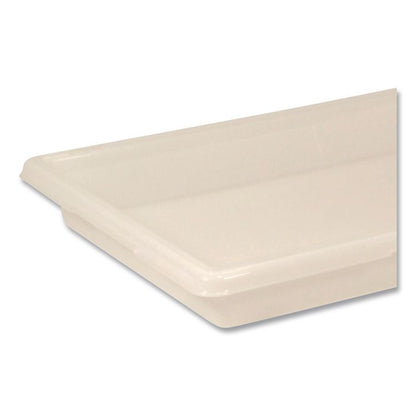 Food/Tote Boxes, 5 gal, 18 x 3.5 x 3.5, Plastic, White