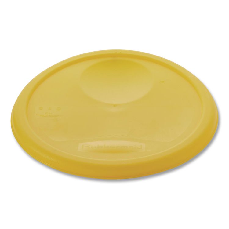 Round Storage Container Lids, 10.25" Diameter x 1.27" h, Plastic, Yellow