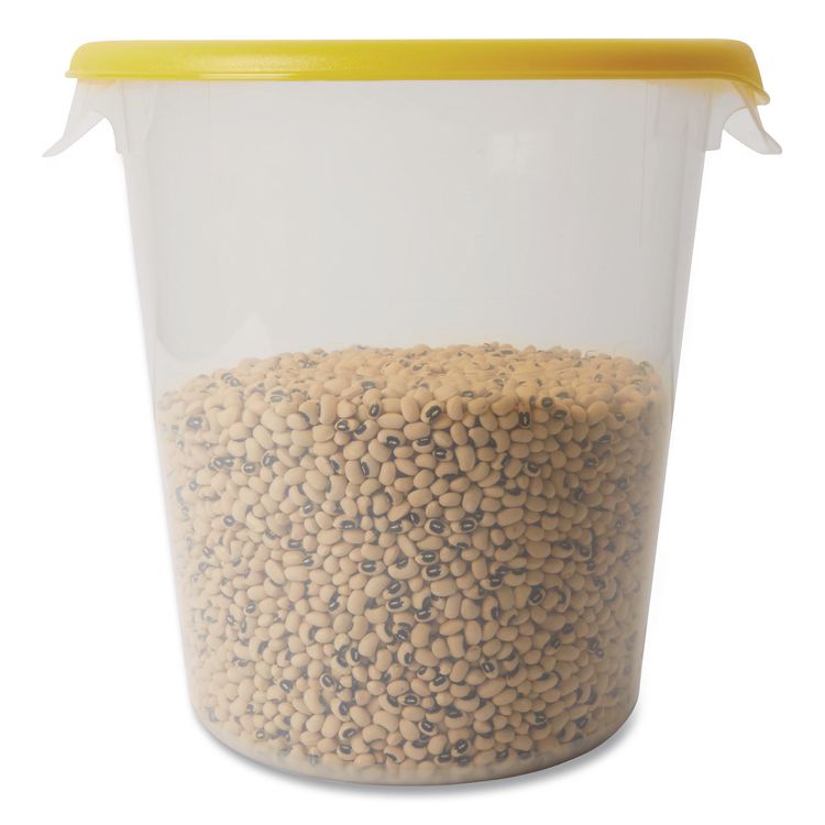 Round Storage Container Lids, 10.25" Diameter x 1.27" h, Plastic, Yellow