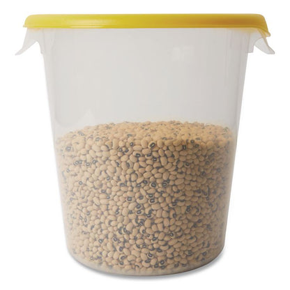 Round Storage Container Lids, 10.25" Diameter x 1.27" h, Plastic, Yellow