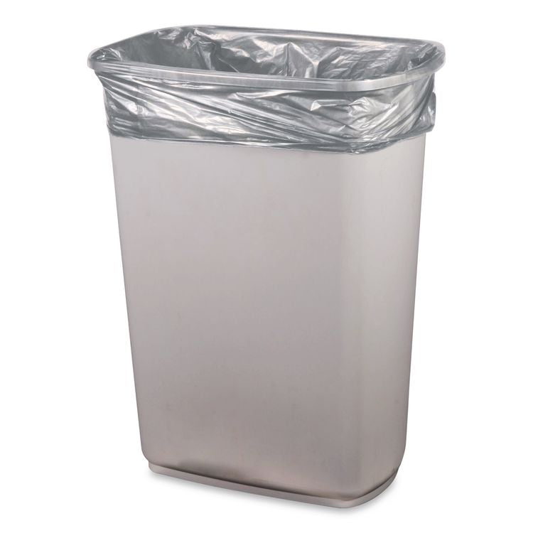 Right Sack Can Liners, 56 gal, 40.64 mic, 44" x 55", Gray, 100/Carton